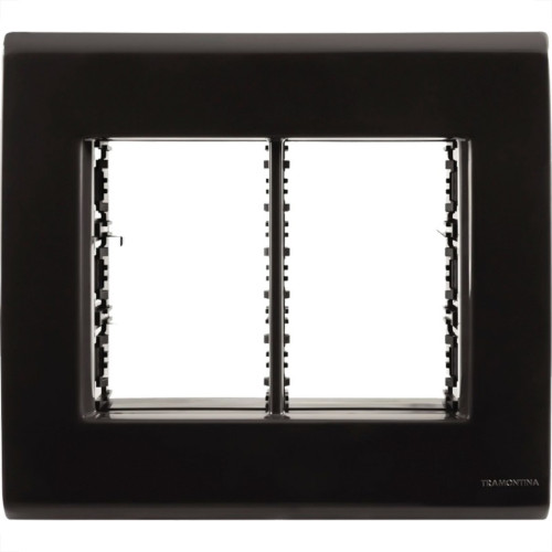 Placa Conjunto Modular Tramontina Liz 4X4 - Grafite 6 Modulos - 57106078
