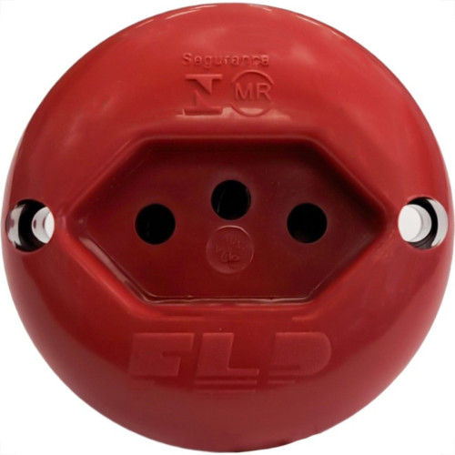 Tomada Externa Flp 2P+T. 20A Vermelha - Kit C/10 Pecas