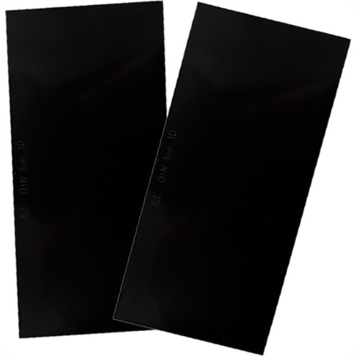 Vidro Retangular Escuro Carbografite Para Mascara De Solda N.10 Pacote Com 12 Pecas Vidro Retangular Escuro Carbografite Para Mascara De Solda N.10 Pacote Com 12 Pecas