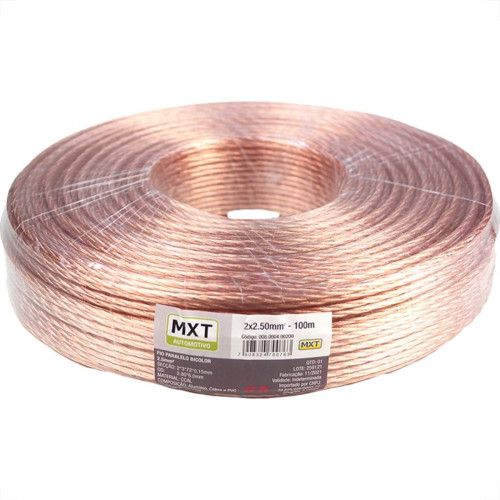 Fio Bicolor Para Som Cristal Mxt 2X2,50