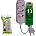 Extensao Ilumi Paralela 2 Polos 0,75Mm Cinza -10M -1793