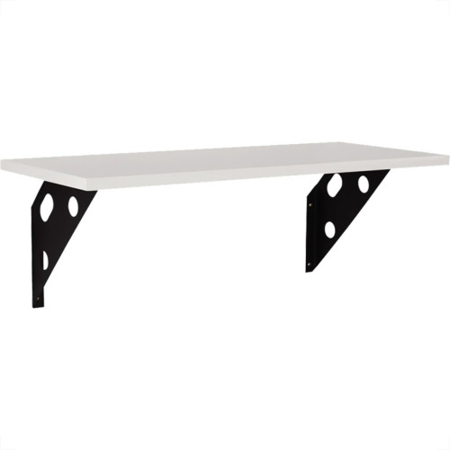 Prateleira Madeira Tramontina Elite 60X25Cm Branca Com Suporte Metalico - 91284/067