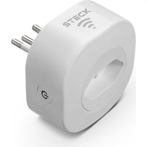 Tomada Steck Smarteck Wi-Fi 2P+T 10A. Branca - Smct1Us2