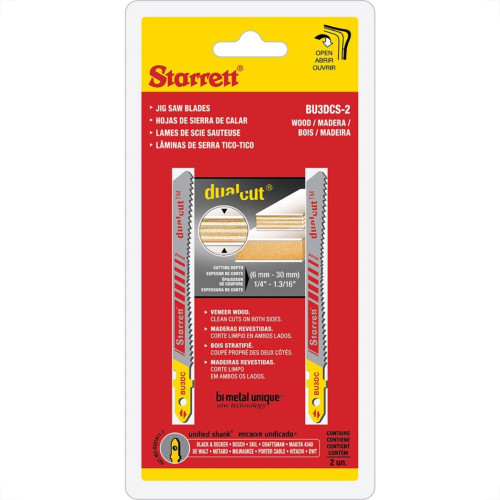 Serra Tico-Tico Lamina Starrett Mdf Bi-Metal Com 2 Pecas Bu3Dc-2 - 75Mm - Bu3Dc