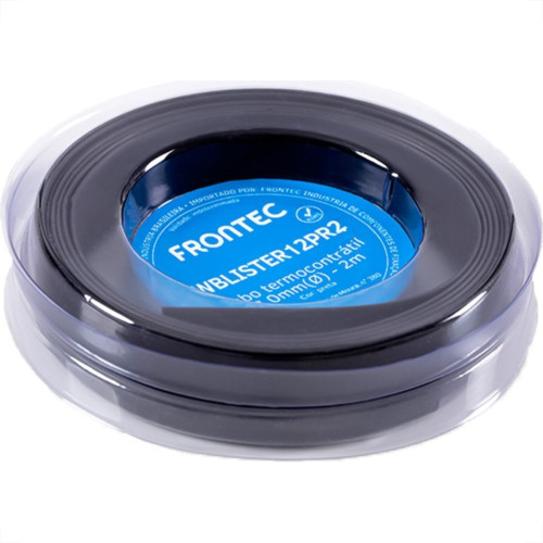 Tubo Termocontratil 12Mm / 6Mm Preto Pacote Com 2 Metros - Wblister 12,0Pr2