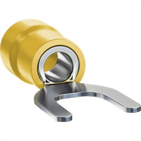 Terminal Forquilha Pre-Isolado Sforplast 4,0 A 6,0Mm - M6 - Amarelo