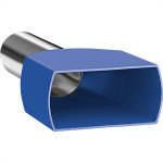 Terminal Tubular Ilhos Isolado Duplo Sforplast 2,5Mm Comprimento 10Mm - Azul
