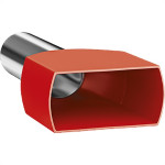 Terminal Tubular Ilhos Isolado Duplo Sforplast 10,0Mm Comprimento 14Mm - Vermelho