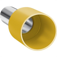 Terminal Tubular Ilhos Isolado Simples Sforplast 6,0Mm Comprimento 12Mm - Amarelo