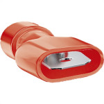 Terminal Macho Totalmente Isolado Nylon Sforplast 0,5 A 1,5Mm - Vermelho
