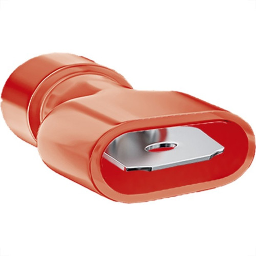 Terminal Macho Totalmente Isolado Nylon Sforplast 0,5 A 1,5Mm - Vermelho