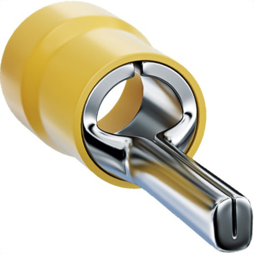Terminal Pino Pre-Isolado Sforplast 4,0 A 6,0Mm Comprimento 13Mm - Amarelo