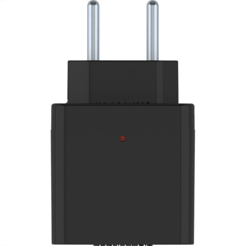 Plug Protetor De Tensao Qualitronix 2 Polos 10A. Preto - Qpp01P