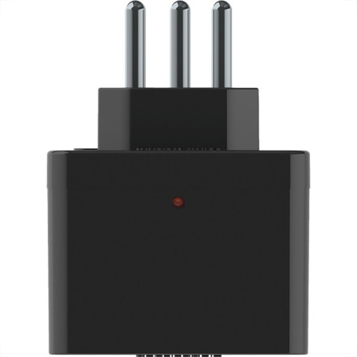 Plug Protetor De Tensao Qualitronix 2 Polos + Terra 10A. Preto - Qpp03P