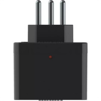 Plug Protetor De Tensao Qualitronix 2 Polos + Terra 20A. Preto