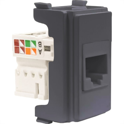 Modulo Ilumi Slim 1 Tomada Rj-45 Preto 81644