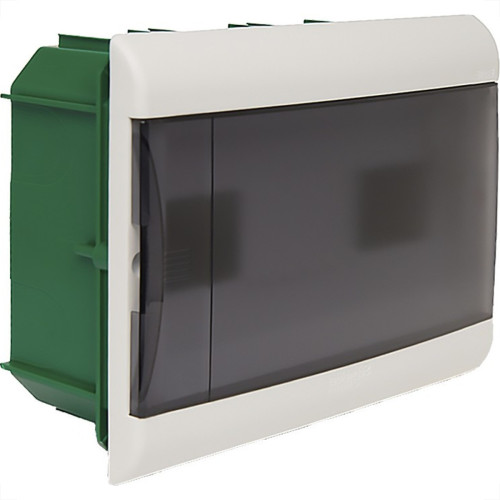 Centrinho Schneider Pvc Embutir Fume Para 12 Disjuntores Din Sem Barramento