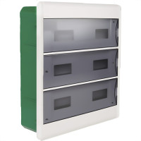 Centrinho Schneider Pvc Embutir Fume Para 36 Disjuntores Din Sem Barramento