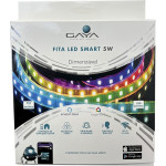 Fita De Led Gaya 5050 - Ip20 Rgb Colorido Smart 5W. 350 Lumens Por Metro 12V. 5M Com Driver E Controle Celular - 9811