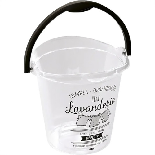 Balde Plasutil Plastico Decorado Transparente 8L - 4400