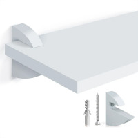 Prateleira Mdp Multivisao Branca 20X60Cm Com Suporte Clip
