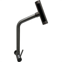 Torneira Pia Parede Metal Brazhu Com 4 Jatos Grafite - 1/4 Volta