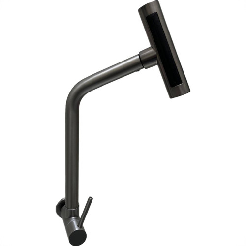 Torneira Pia Parede Metal Brazhu Com 4 Jatos Grafite - 1/4 Volta