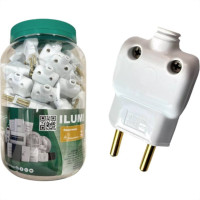 Pino Prensa Cabo Ilumi 2 Polos 10A. Branco Pote Com 60 Pecas 14240Pg
