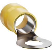 Terminal Anel Olhal Pre-Isolado Sforplast 25Mm - M6 - Amarelo Pacote Com 25 Pecas