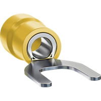 Terminal Forquilha Pre-Isolado Sforplast4,0 A 6,0Mm - M4 - Amarelo