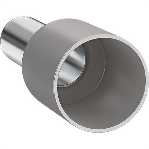 Terminal Tubular Ilhos Isolado Simples Sforplast 4,0Mm Comprimento 12Mm - Cinza