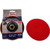 Disco Borracha Disflex Suporte Para Lixa Pluma 4.1/2''Preto - 30.005