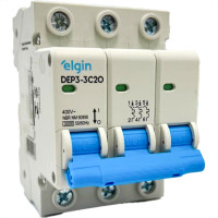 Disjuntor Elgin ''Din'' Tripolar Dep3-3C20 - 20A.