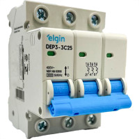 Disjuntor Elgin ''Din'' Tripolar Dep3-3C25 - 25A.
