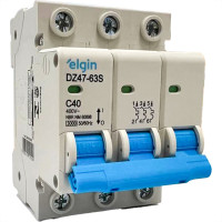 Disjuntor Elgin ''Din'' Tripolar Dz47-63S - 40A.