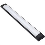 Luminaria Led Elgin Slim 18W. 6500K. Bivolt - 60Cm - 1200Lm Preta
