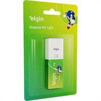 Pilha Elgin Alcalina Bateria 9V. Com ''Lanterna'' Cartela Com 1 Peca
