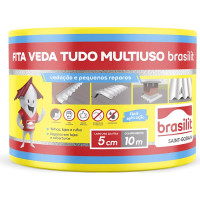 Fita Multiuso Brasilit Veda Tudo Aluminio 5Cm X 10M
