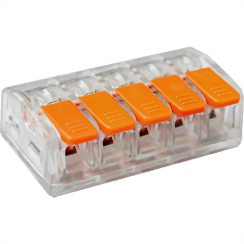 Conector Frontec Emenda 5 Polos - 4Mm - 32A. Pacote Com 25 Pecas - F32415/25