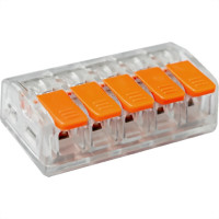 Conector Frontec Emenda 5 Polos - 4Mm - 32A. Pacote Com 5 Pecas - F32415/5