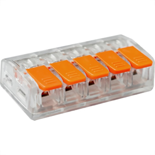 Conector Frontec Emenda 5 Polos - 6Mm - 41A. Pacote Com 25 Pecas - F41615/25