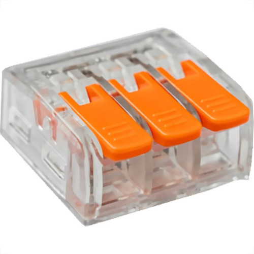 Conector Frontec Emenda 3 Polos - 4Mm - 32A. Pacote Com 50 Pecas - F32413/50