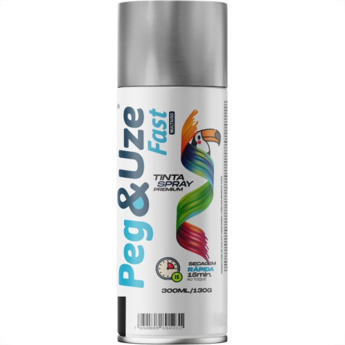 Spray Peg E Uze Fast Metalica Cromada 300Ml/130G.
