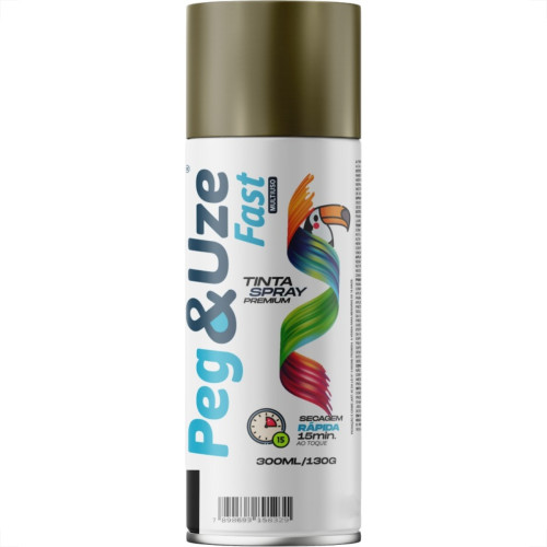 Spray Peg E Uze Fast Metalica Dourada 300Ml/130G.