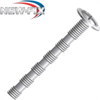 Parafuso Para Puxador Newfix Segmentado Flangeado Zincado 4X50 - 3925201 - Kit C/2 Centos