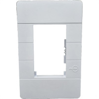 Placa Conjunto Dicompel Ritz Branca 4X2 - 3 Modulos Horizontais + Suporte - Rzb-2300/35