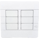 Placa Conjunto Dicompel Ritz Branca 4X4 - Cega + Suporte - Rzb-2300/39