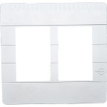 Placa Conjunto Dicompel Ritz Branca 4X4 - 6 Modulos Horizontais + Suporte - Rzb-2300/40