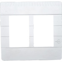 Placa Conjunto Dicompel Ritz Branca 4X4 - 6 Modulos Horizontais + Suporte - Rzb-2300/40