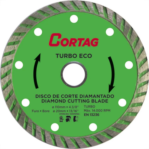 Disco Diamantado Cortag Eco 110Mm Turbo - 60598